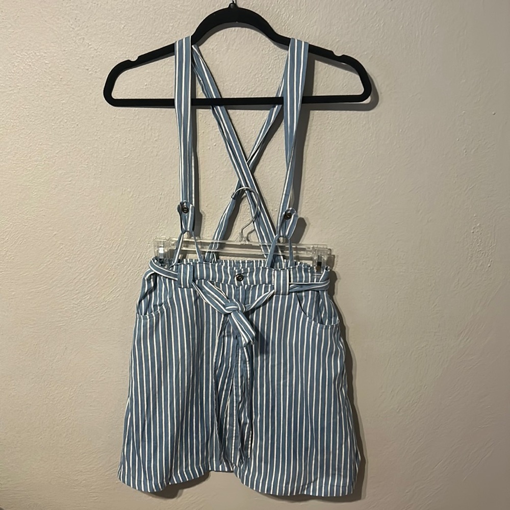 Striped Overalls - Skirt
